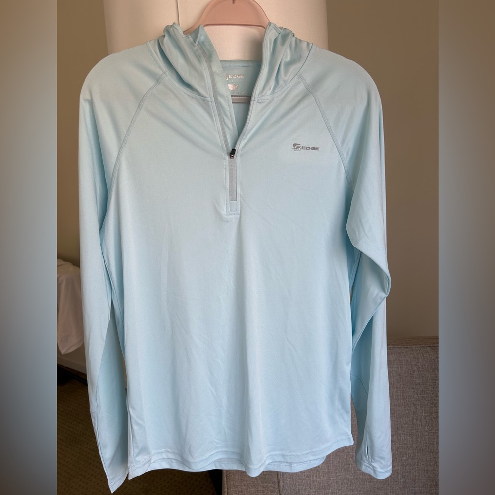 Edge Light Blue Quarter Zip Pullover